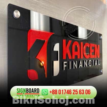 3D Acrylic Letter LED Sign ACP Board in Dhaka